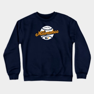 Milwaukee WI Baseball Crewneck Sweatshirt